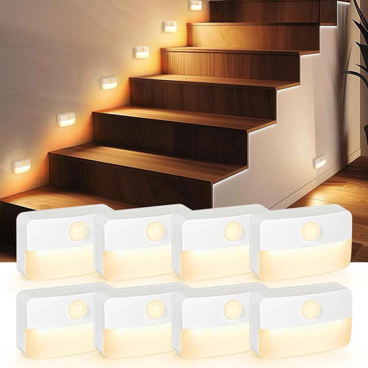 LumiGuard Step Light – Smoke-Free Battery Nightlight for Hallways and Stairs, Motion Activated Indoor Safety
