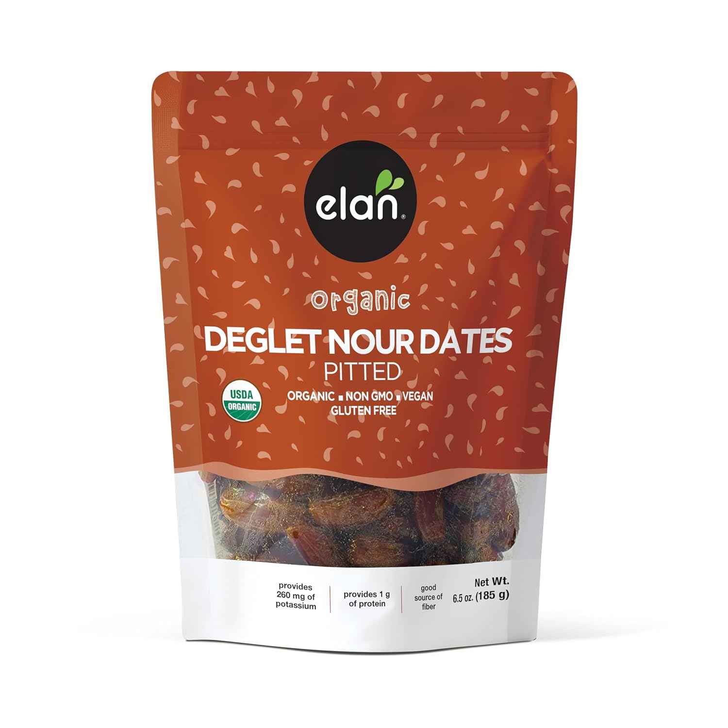 Elan Organic Pitted Deglet Noor Dates – Lightweight Backpack Snack for Hiking and Trail Fueling