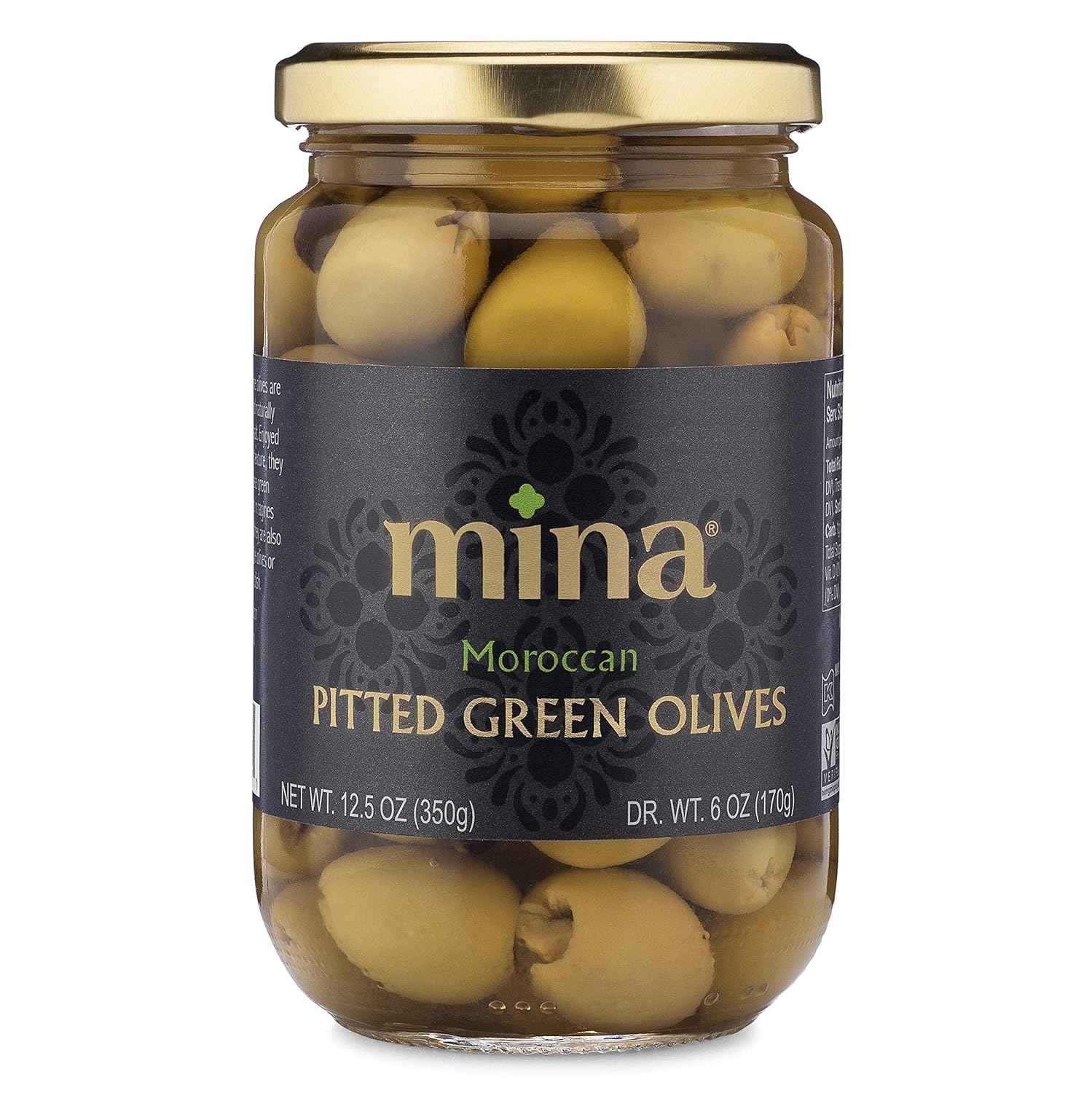 Mina Pitted Green Olives – Hand-Picked Artisan Olive Jar for Premium Mediterranean Charcuterie Service
