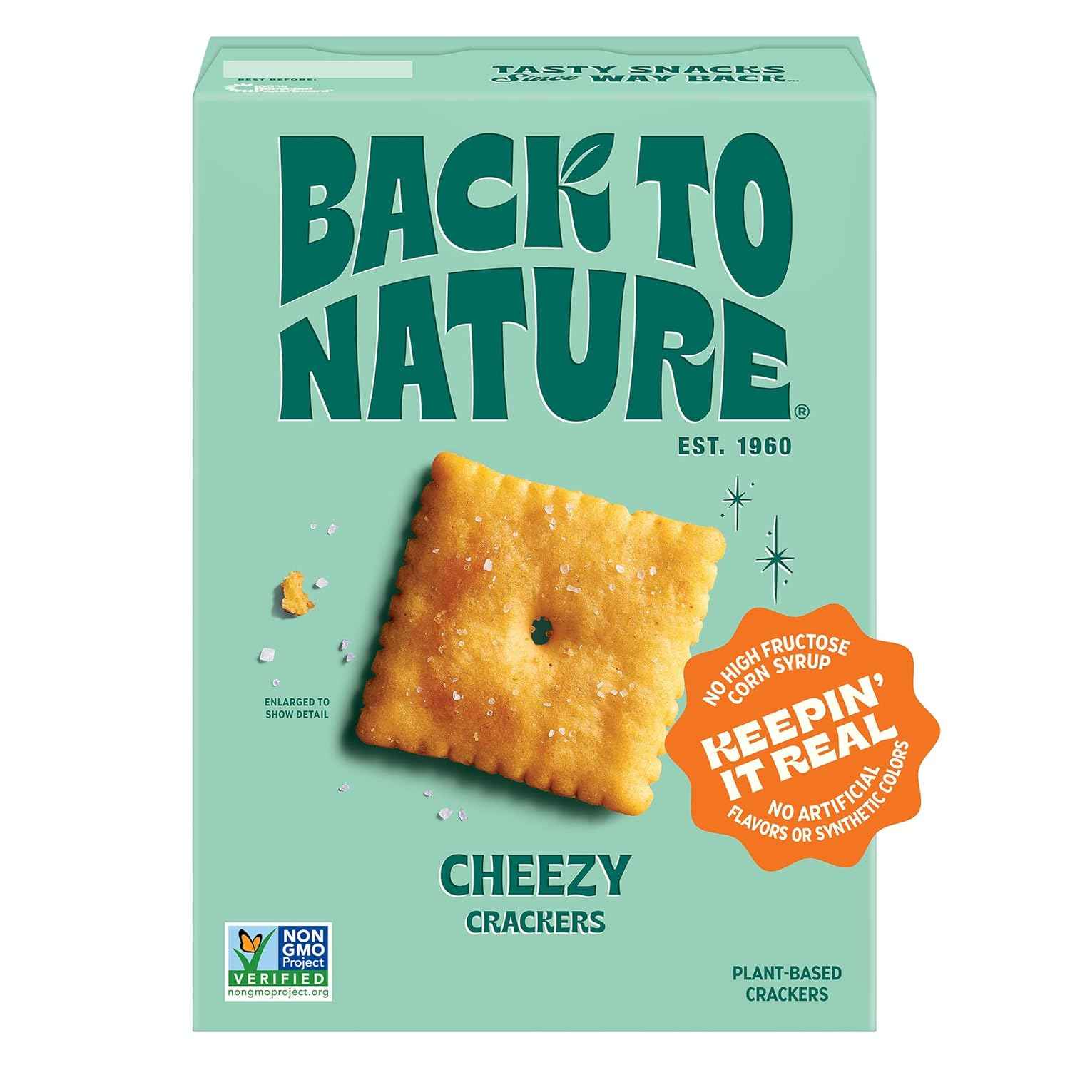 Back to Nature Cheezy Squares – Better-for-You Cheese Cracker for Kids Lunches and After-School Snacking