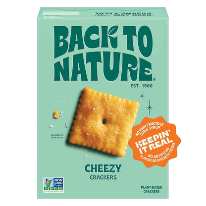 Back to Nature Cheezy Squares – Better-for-You Cheese Cracker for Kids Lunches and After-School Snacking