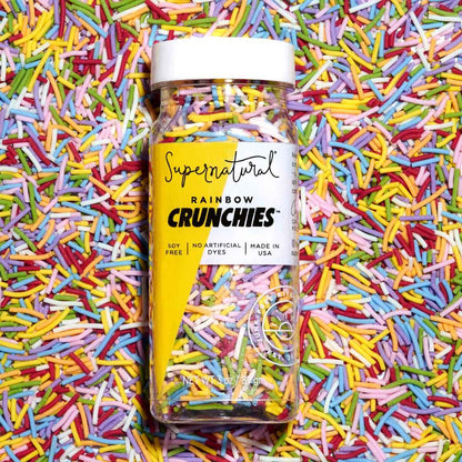 Supernatural Rainbow Softies Natural Sprinkles – No Artificial Dye Confetti Topping for School Bake Sales and Classroom Parties