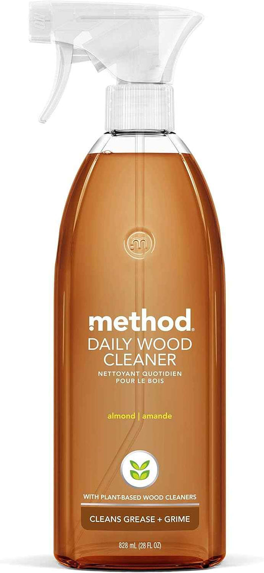 Method Daily Wood Cleaner Almond – Non-Toxic Daily Spray Safe for Kids and Pets in the Playroom