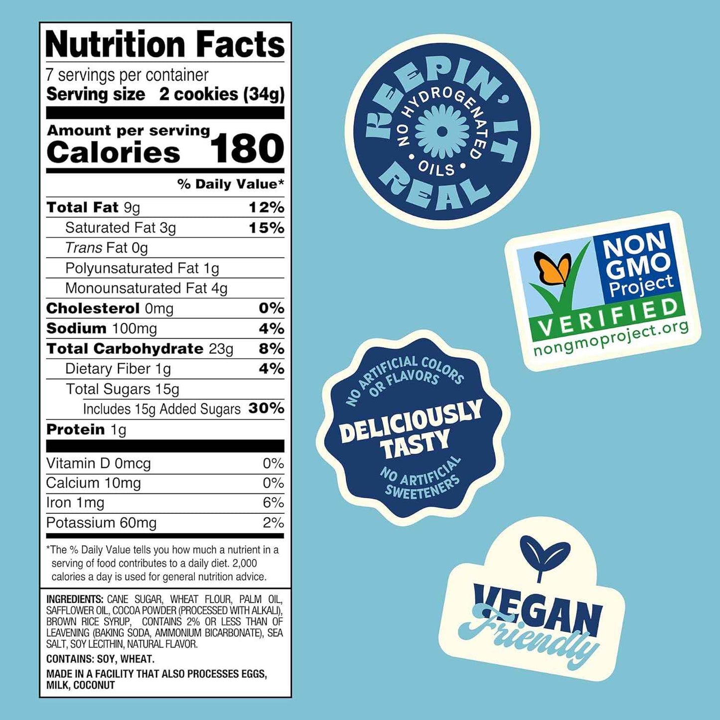 Back to Nature Double Creme Sandwich Cookies – After-School Treat for Kids, Non-GMO Plant-Based Cookies, 8.25 oz Box