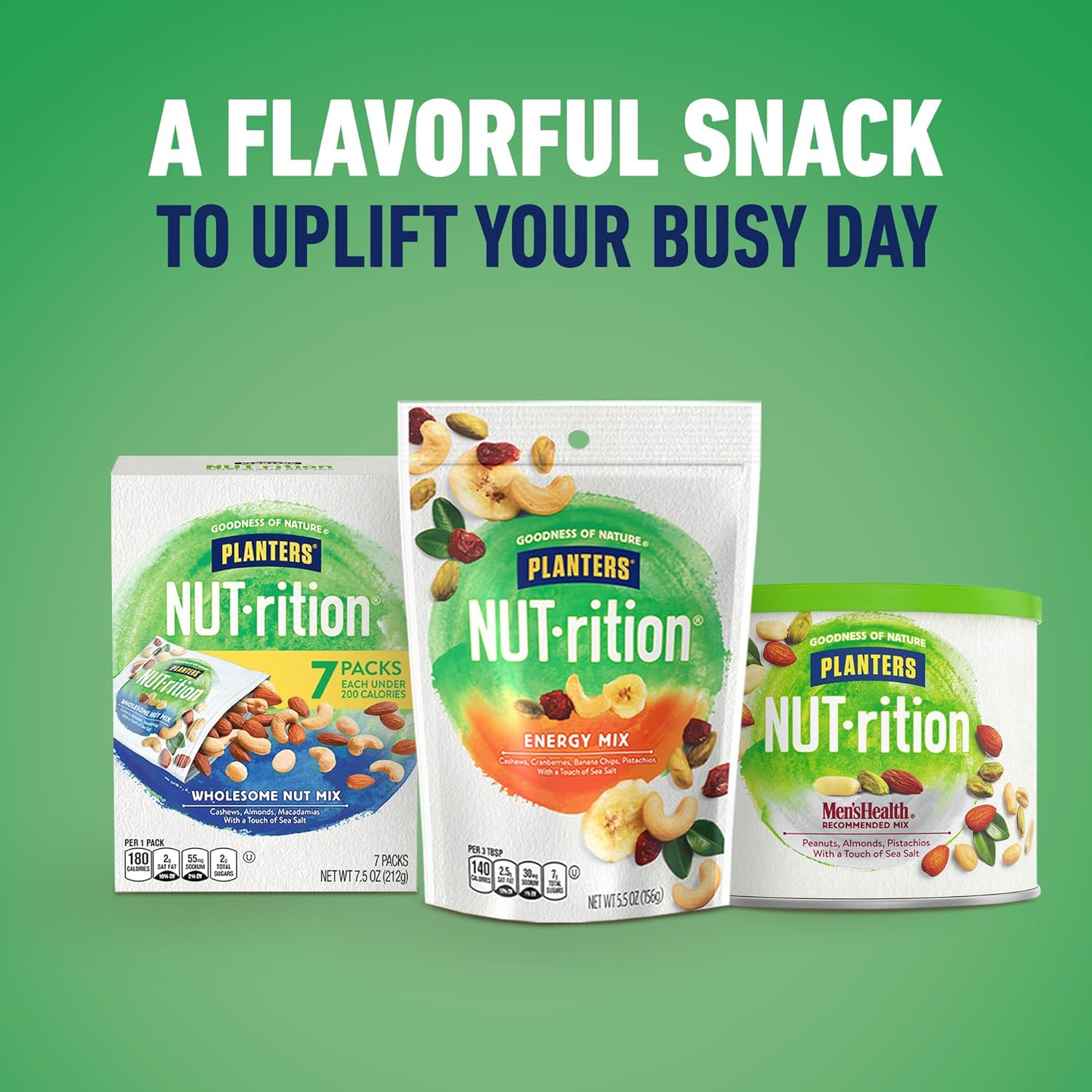 PLANTERS NUT-rition Wholesome Nut Mix, Tear-Open Lunchbox Nut Pouches for School Snacks and After-School Backpack Treats