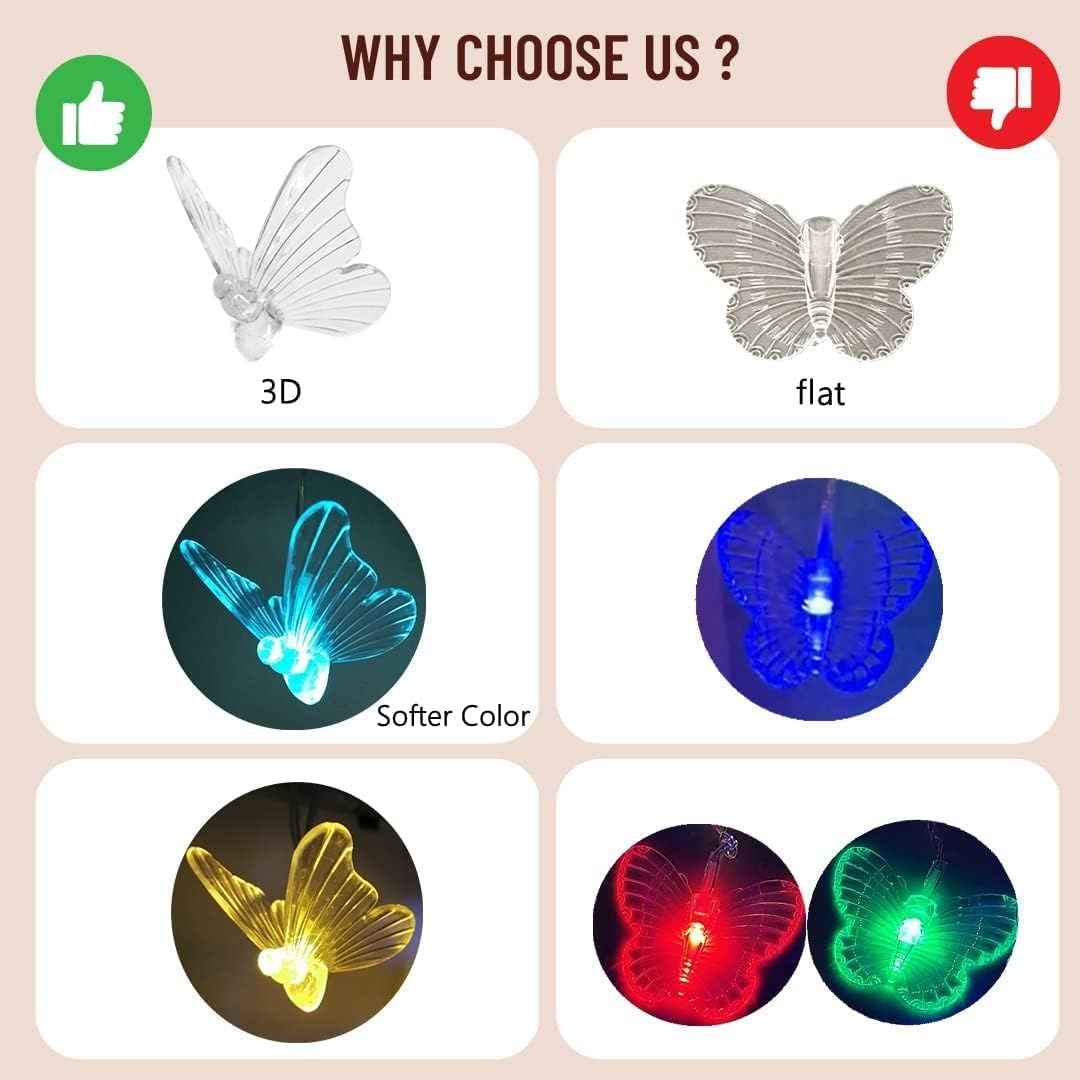90 LED Butterfly String Lights with Remote – Thoughtful Gift for Tween Girls, New Moms, and Teens