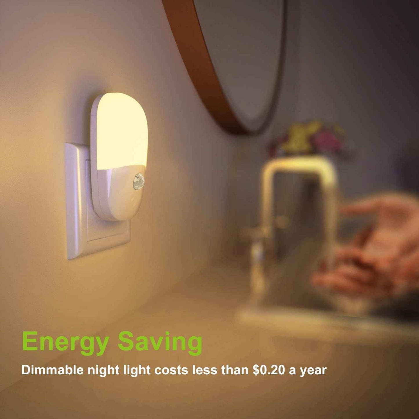 MAZ-TEK Plug in Night Light – Uncluttered Cordless Design Night Light for Intentional Living Spaces
