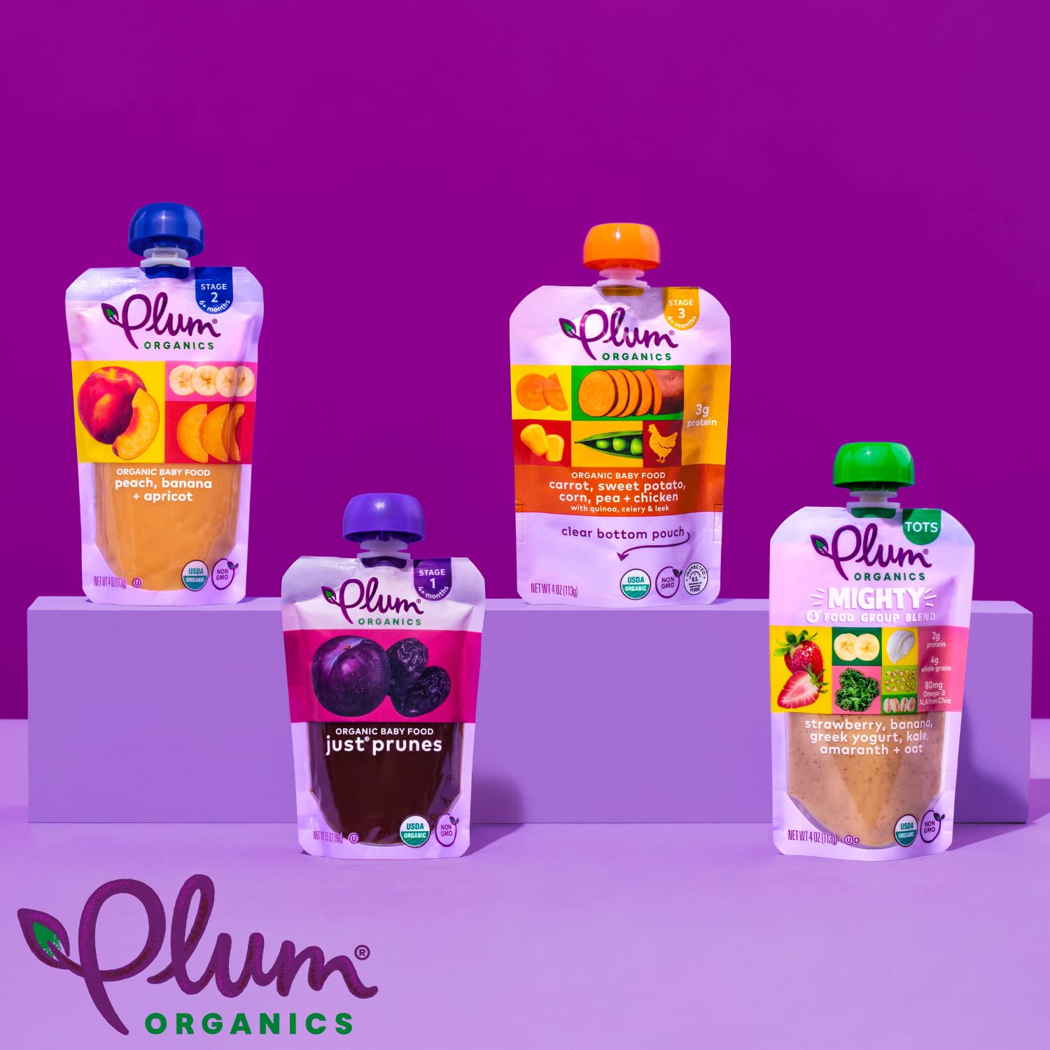 Plum Organics Mighty 4 Toddler Pouch – Practical Baby Shower Gift for New Parents