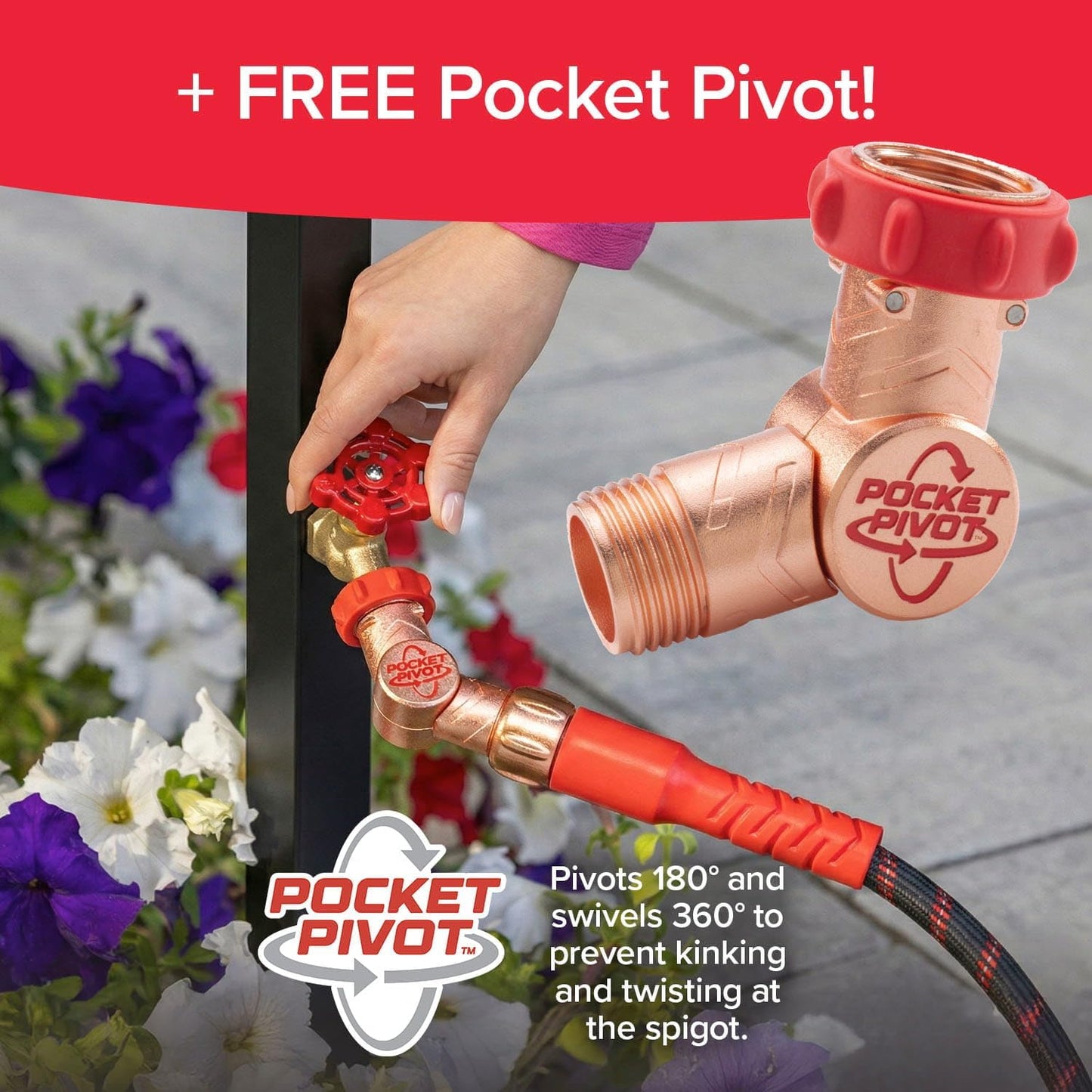 Pocket Hose Ballistic – 50 FT Expandable Garden Hose for Clutter-Free Patios and Small Yards