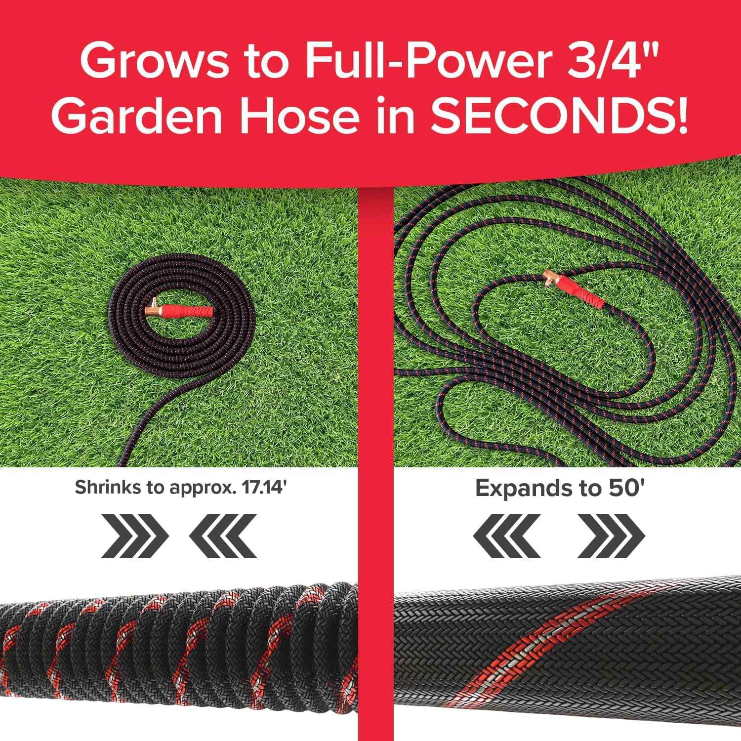 Pocket Hose Ballistic – 50 FT Expandable Garden Hose for Clutter-Free Patios and Small Yards