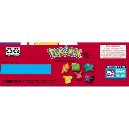 Pokemon Fruit Flavored Snacks, Individually Wrapped Kids Snacks for Lunchboxes and After School, Gluten Free Pantry Pack, 17.6 oz, 22 Pouches
