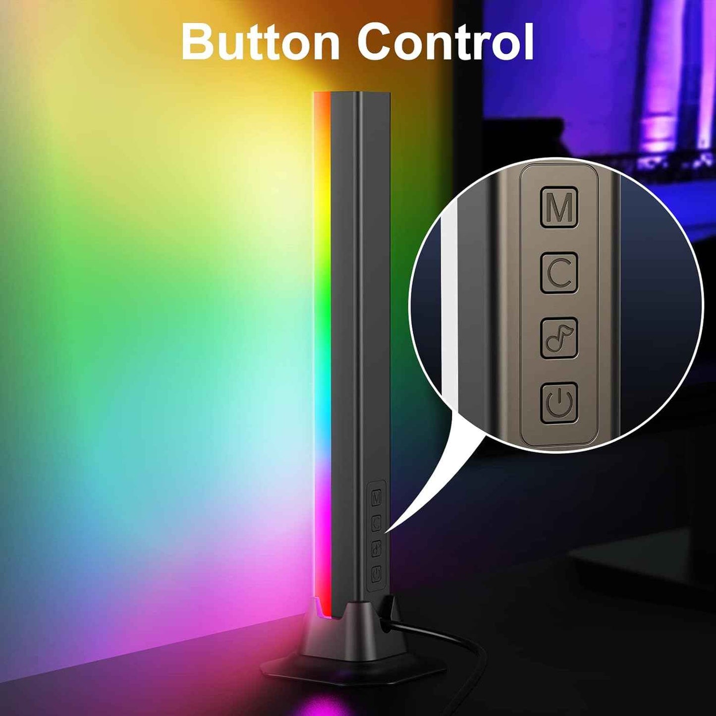 GiftBrand RGB Light Bar – Home Office Desk Ambience, USB Powered Bias Light for Long Work Sessions
