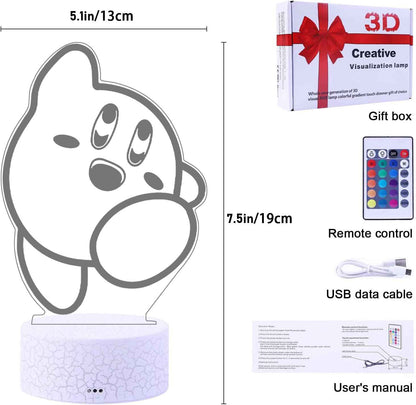Luminara Optical 3D Lamp – Romantic Valentine's Day Gift for Her, Color-Changing Bedroom Mood Light with Remote