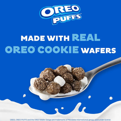 Post Oreo Puff Cereal – Portable Chocolate Snack for Camping Trips and Road Trip Lunches, 10 oz Box