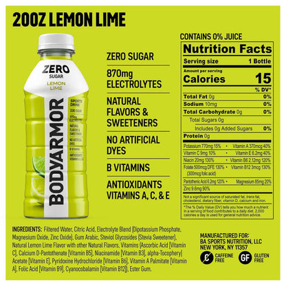 BODYARMOR ZERO Sugar Fruit Punch – Clean Electrolyte Drink for Self-Care Rituals and Stress-Free Hydration