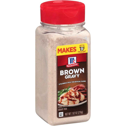 McCormick Brown Gravy Mix, 7.62 oz – No MSG Added Comfort Food Essential