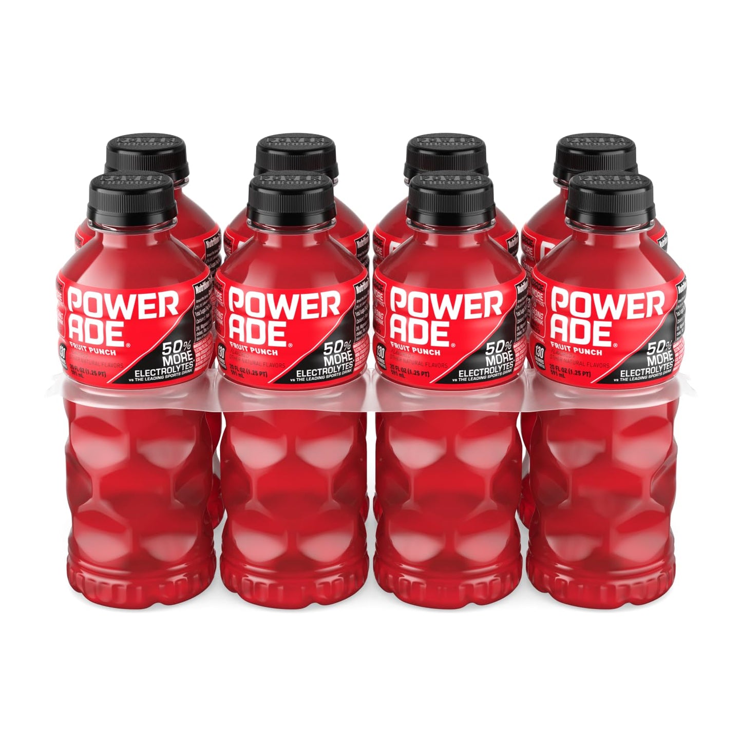 Powerade Fruit Punch – Kid-Friendly Electrolyte Drink for Lunch Boxes and Youth Sports, 20oz 8 Pack