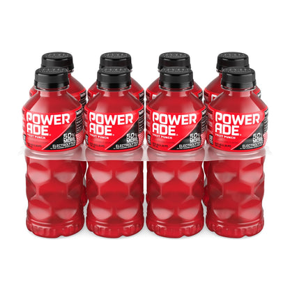 Powerade Fruit Punch – Kid-Friendly Electrolyte Drink for Lunch Boxes and Youth Sports, 20oz 8 Pack