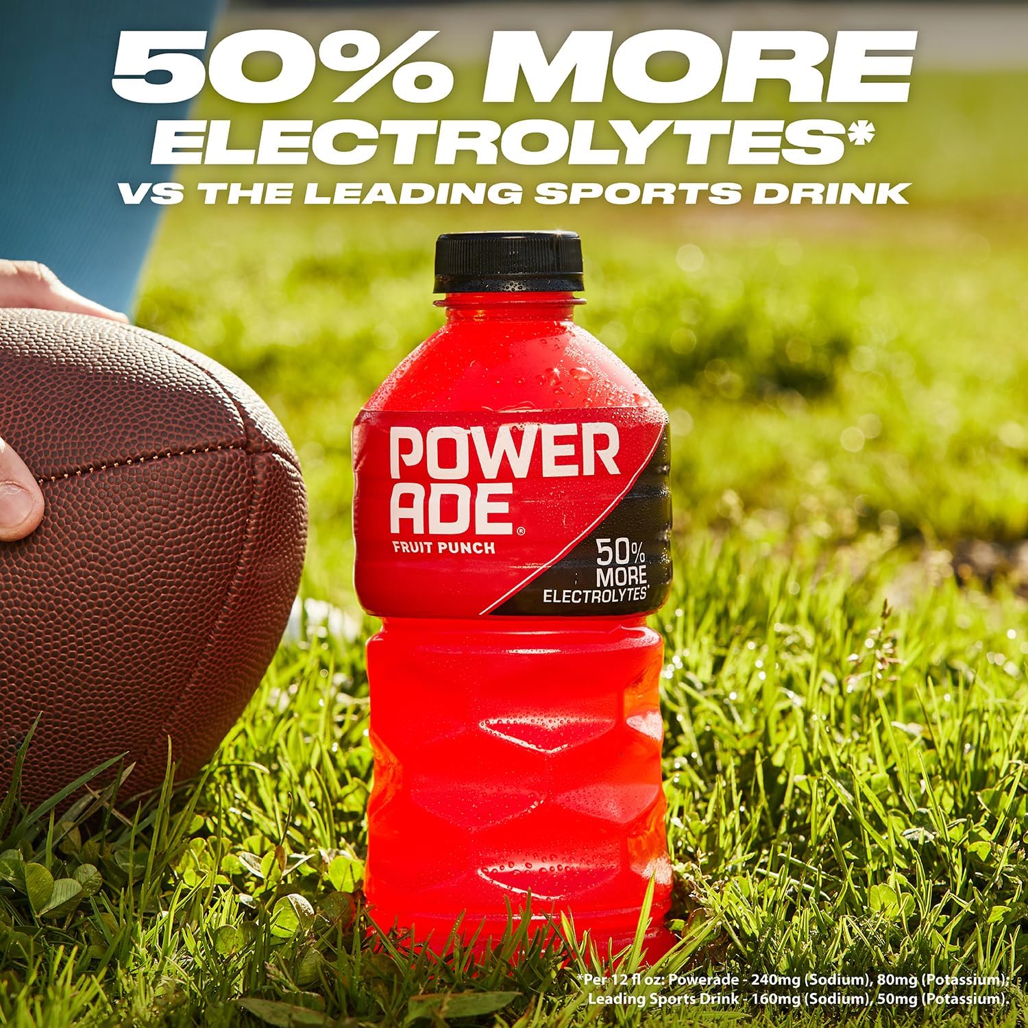 Powerade Fruit Punch – Kid-Friendly Electrolyte Drink for Lunch Boxes and Youth Sports, 20oz 8 Pack