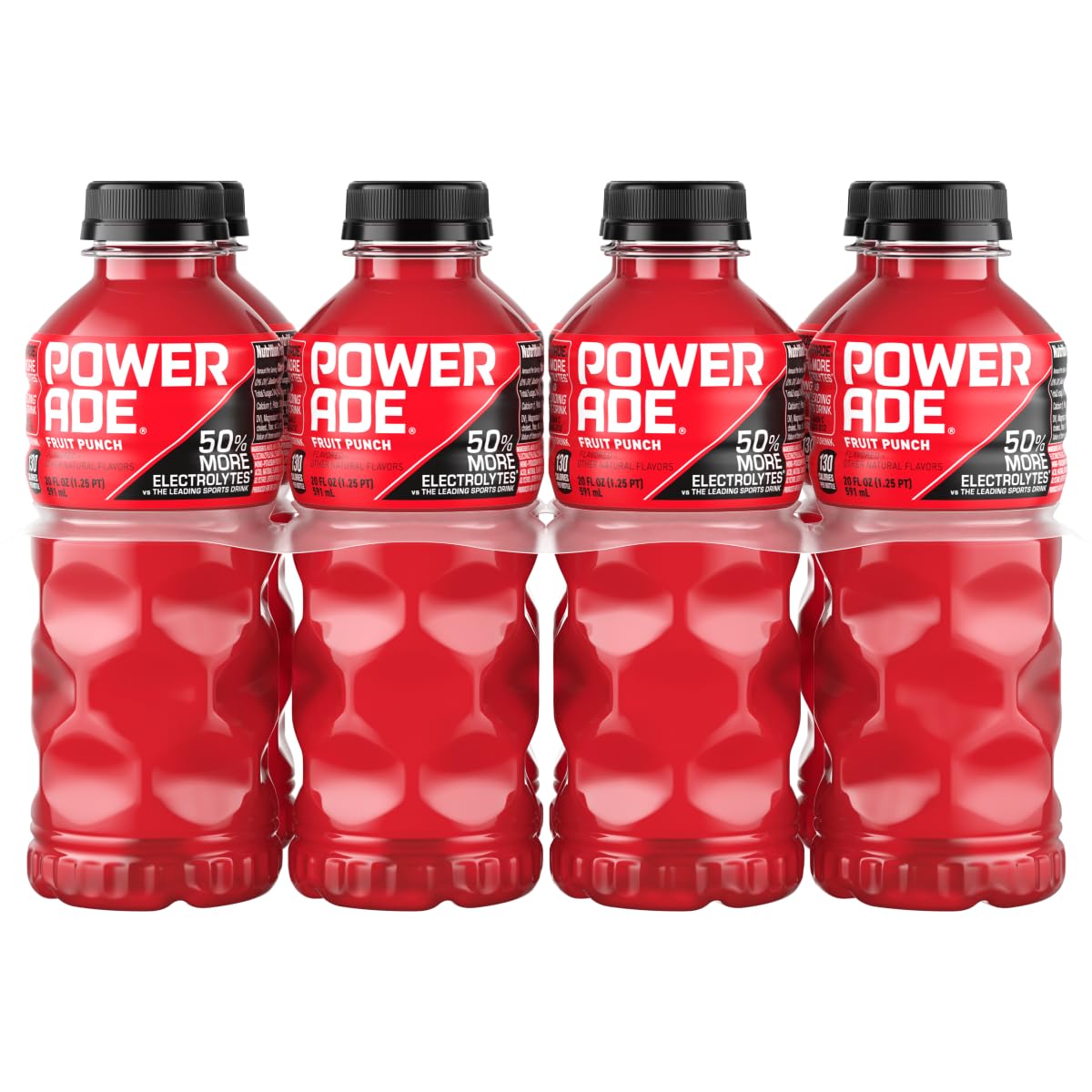 Powerade Fruit Punch – Kid-Friendly Electrolyte Drink for Lunch Boxes and Youth Sports, 20oz 8 Pack