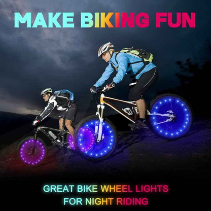 TINANA LED Bike Spoke Lights – All-Weather Wheel Lights for Rain, Snow, and Late-Afternoon Rides