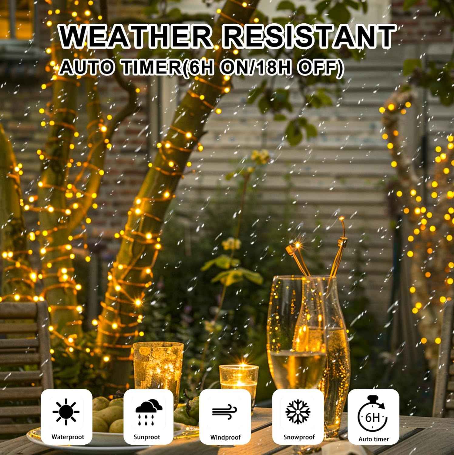 Glowhome Fairy Lights – Thoughtful Birthday Gift for Mom, Warm White Mason Jar String Lights with Timer
