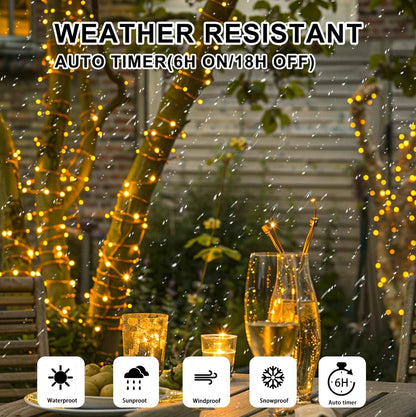 Glowhome Fairy Lights – Thoughtful Birthday Gift for Mom, Warm White Mason Jar String Lights with Timer