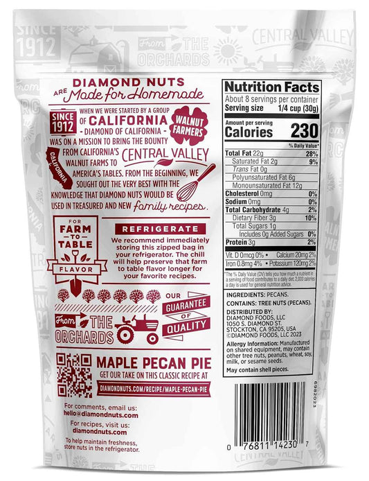 Diamond of California Chopped Pecans – Gourmet Hostess Gift for Holiday Baking, Premium Pantry Addition for Cheese Board Lovers