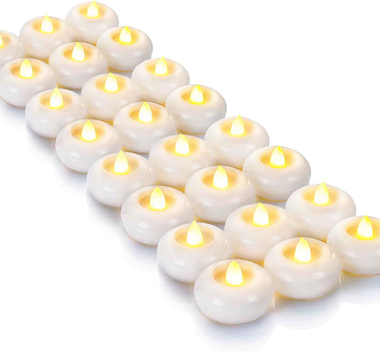 Homemory Waterproof LED Floating Candles – All-Weather Patio and Poolside Ambiance for Outdoor Entertaining