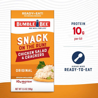 Bumble Bee Snack on the Run Chicken Salad Kit – Office Drawer Protein for Commuters and Remote Workers, Shelf Stable and Ready