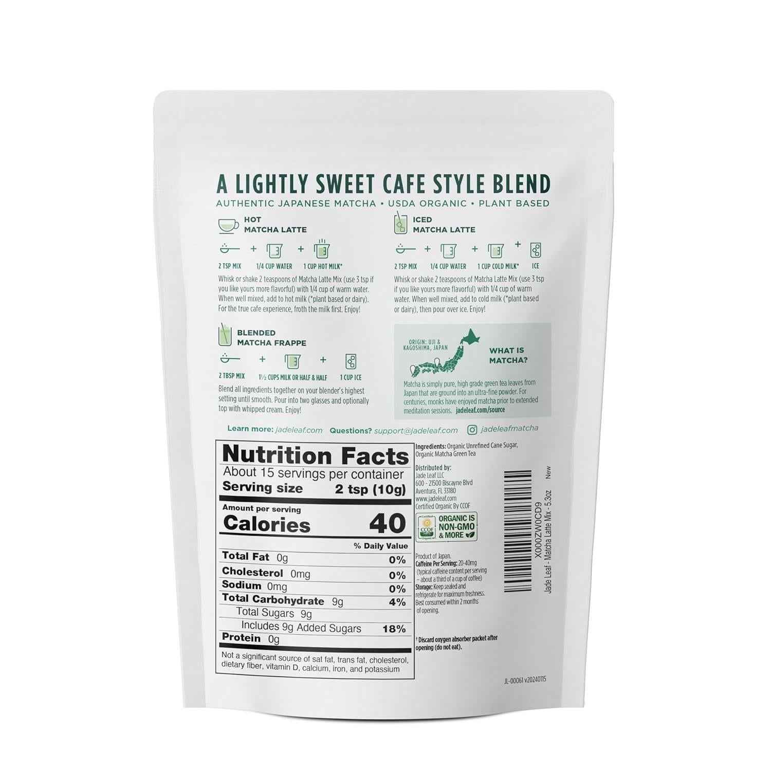Jade Leaf Matcha Organic Strawberry Matcha Latte Mix – Clean Design Latte for Uncluttered Counter and Intentional Kitchen Aesthetic