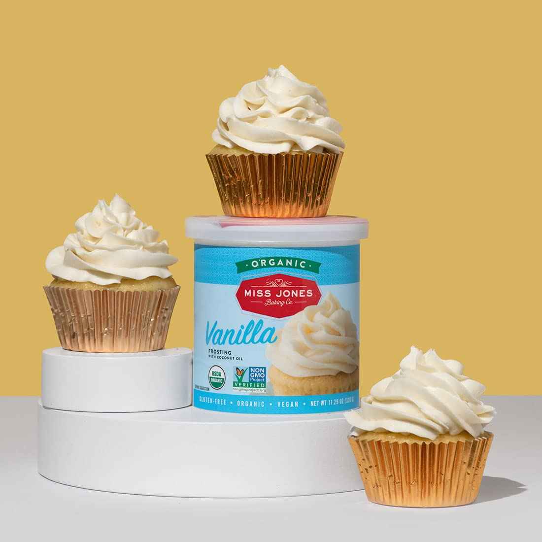 Miss Jones Baking Allergy-Friendly Vanilla Buttercream for Inclusive Baking, Free From Common Allergens