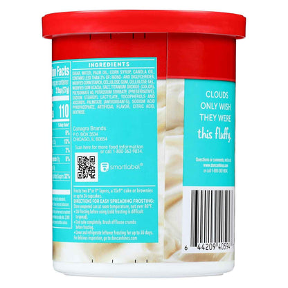 Duncan Hines Whipped White Frosting for a Picture-Perfect Halloween Dessert Table, 14 oz Can