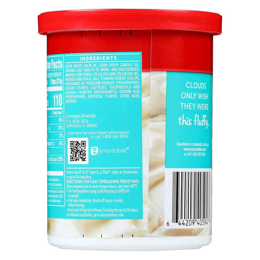 Duncan Hines Whipped White Frosting for a Picture-Perfect Halloween Dessert Table, 14 oz Can