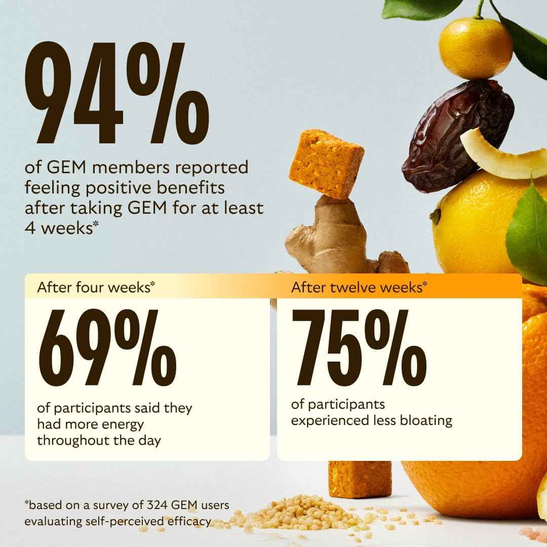GEM Daily Bites – One-Bite Multivitamin for a Clutter-Free Counter, Vegan Trial Pack of 7