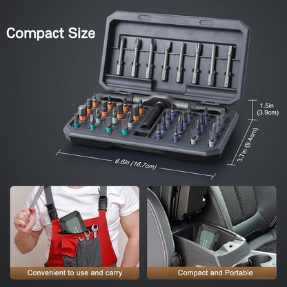 PrecisionTool 42-in-1 Magnetic Ratchet Screwdriver Set – Home Office Repair Companion for Daily Equipment Assembly, Quick Bit-Swap Design