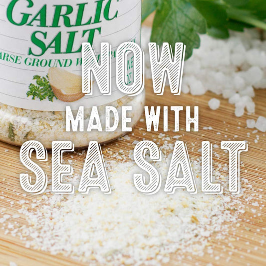 premium blend of sea salt, garlic, salt, parsley, sugar, and natural carrot color