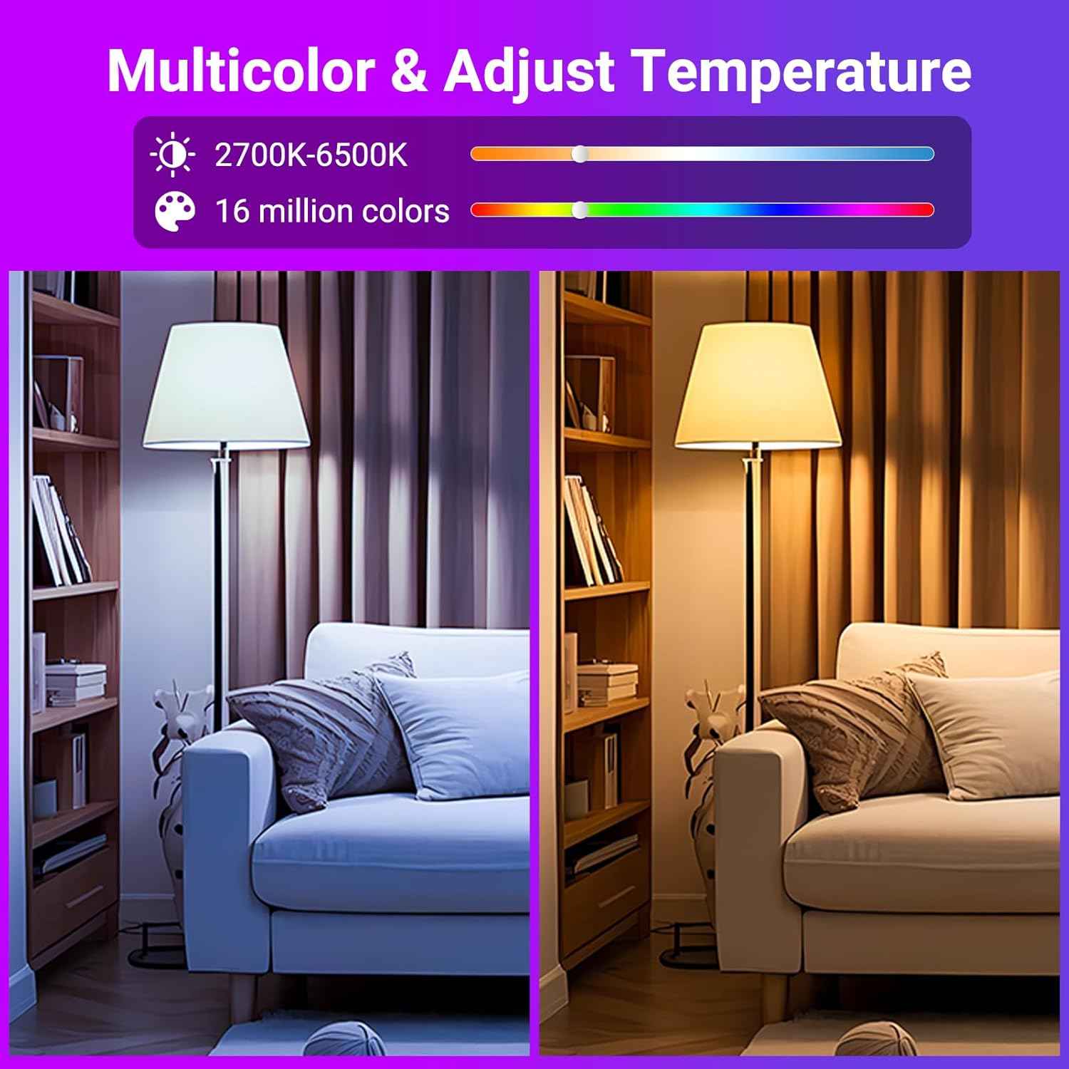TJOY Smart Light Bulbs – Child Safe Nursery Lighting, Cool Touch LED with Auto Timer and Schedule