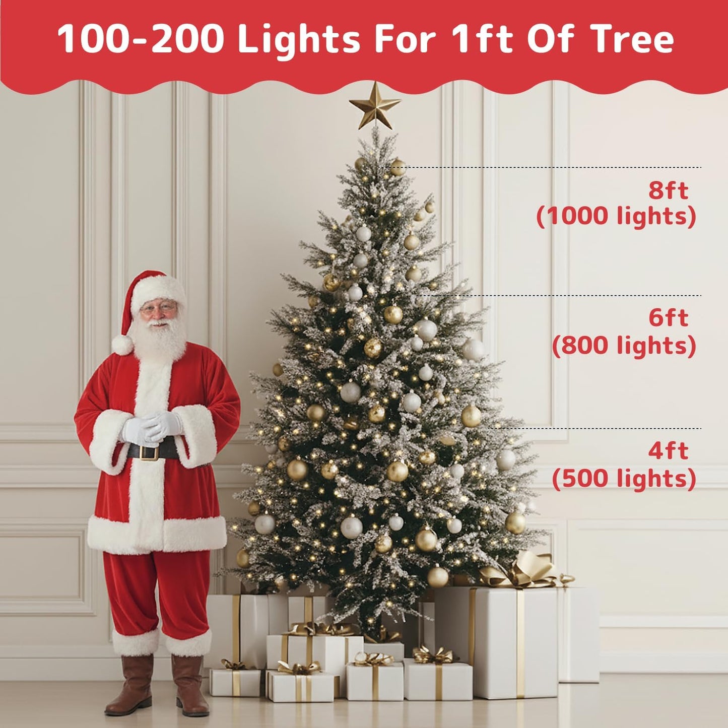 PREXTEX Incandescent String Lights for Mantel, Bookshelf, and Indoor Ambiance, 10 Ft Warm White Glow, 50 Bulbs