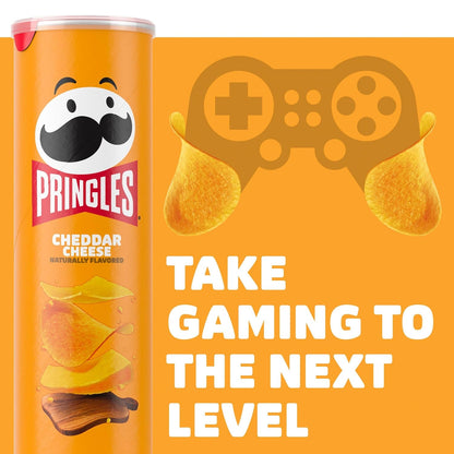Pringles Cheddar Cheese Crisps – School Lunch Snack for Kids Lunch Boxes