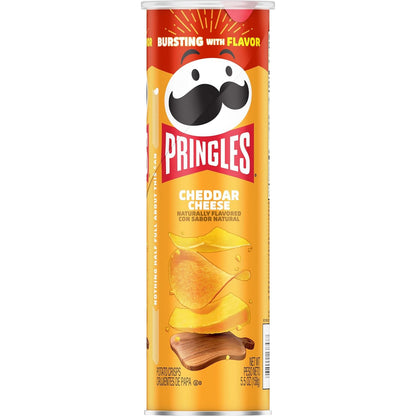 Pringles Cheddar Cheese Crisps – School Lunch Snack for Kids Lunch Boxes