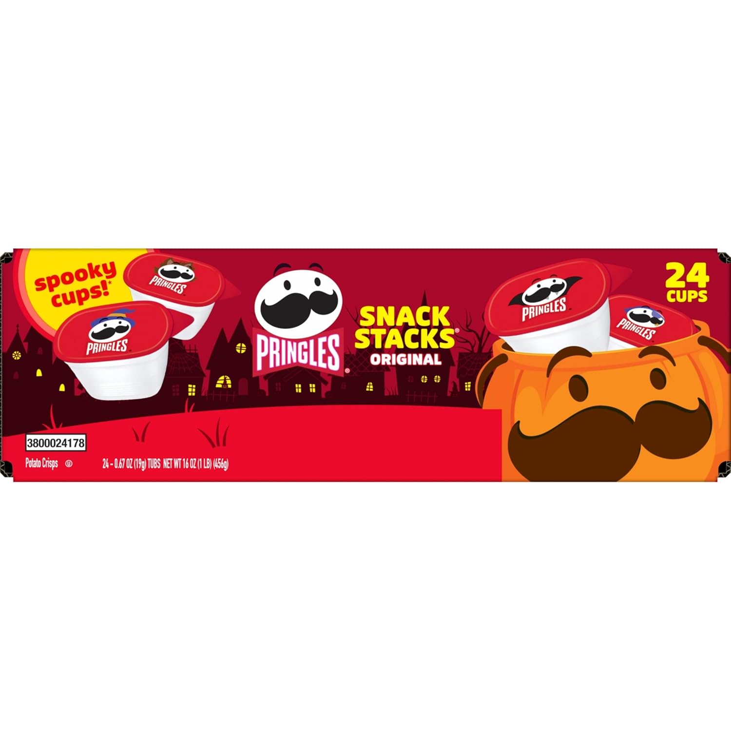 Pringles Halloween Snack Stacks – Portable Original Potato Crisp Cups for Pumpkin Patch Outings, Haunted Hayrides and Fall Road Trips