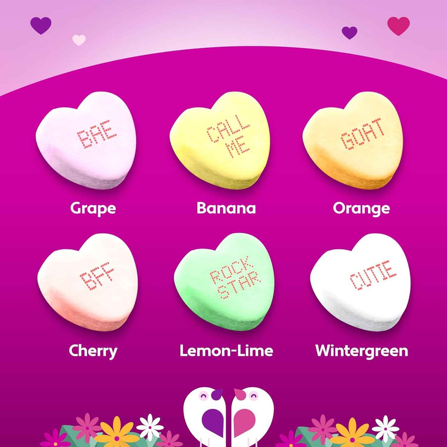 Brach's Tiny Conversation Hearts – Colorful Valentine's Day Candy Buffet Display, 14 oz Bulk Heart Shaped Treats
