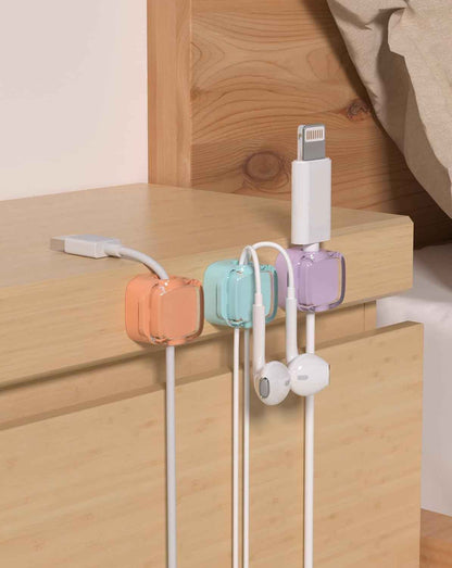 Minimalist Cable Clips for Clean Desk Setup — Small Magnetic Cord Holder in Neutral Tones, 8-Pack