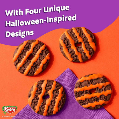 Keebler Spookie Fudge Stripes Cookies – Portable Halloween Snack for Family Zoo Outings and Scavenger Hunts, 9.5 oz