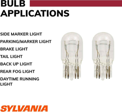 SYLVANIA 7443 Long Life Miniature Bulb 2-Pack for Efficient Pair Replacement, No Tools Required