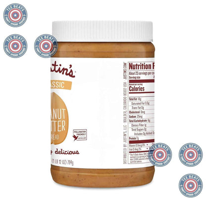 Justin’s No-Stir Peanut Butter Creamy – Clean-Label Jar for Uncluttered Wellness Spaces