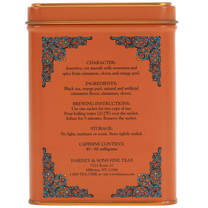 Harney & Sons Hot Cinnamon Sunset Black Tea Tin – Premium Birthday Gift for Mom, Ready-to-Give Spiced Tea Sampler
