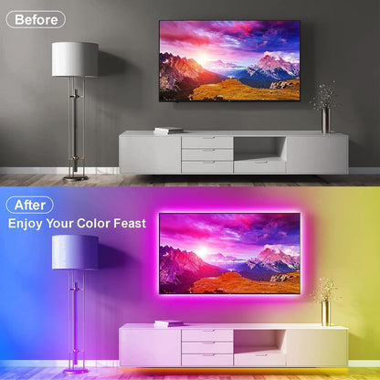 PSTAR LED Strip Lights for Bedtime Wind Down Routine, Calm Dimmable RGB Lighting for Bedroom and Sleep Sanctuary