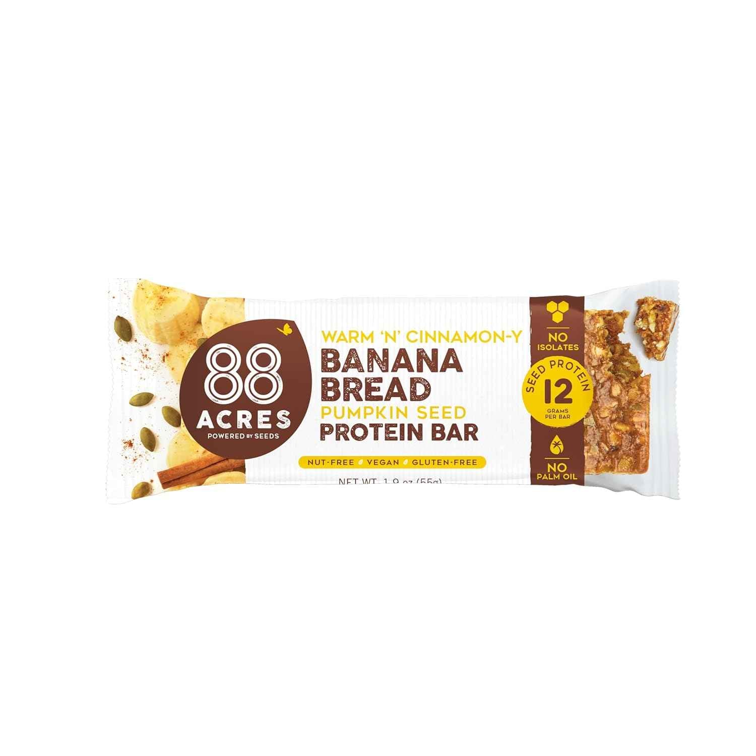 88 ACRES Banana Bread Seed Protein Bar – Thoughtful Allergy-Safe Gift for Health-Conscious Friends